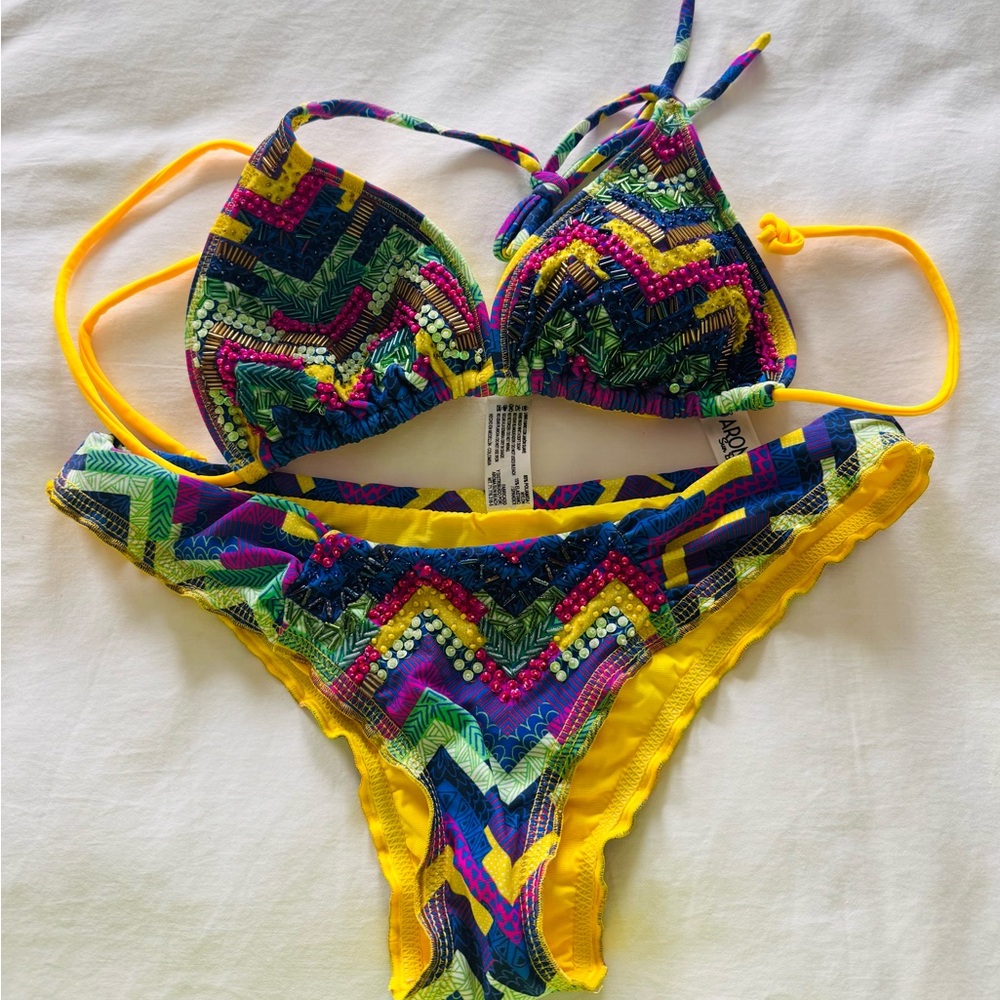 Beautiful beaded bikini size small from Brazil